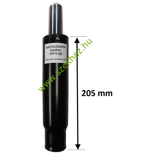Gázteleszkóp főnöki forgószékhez, erősített, 150 kg teherbírás, fekete, 205 N HD