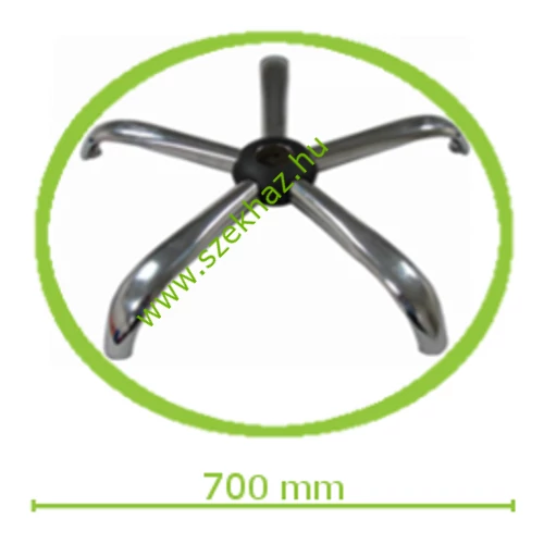 Krómozott acél lábcsillag nagy méretű forgószékekhez d.700/P.11